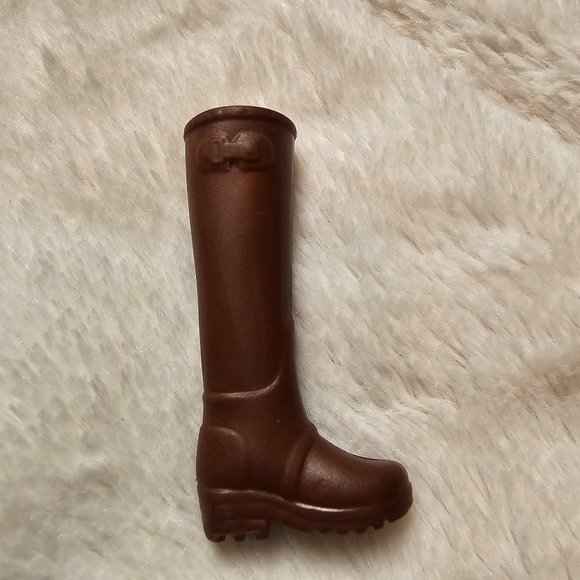 Barbie Doll Replacement Equestrian Brown Horse Riding Boot Single Shoe - Picture 1 of 3